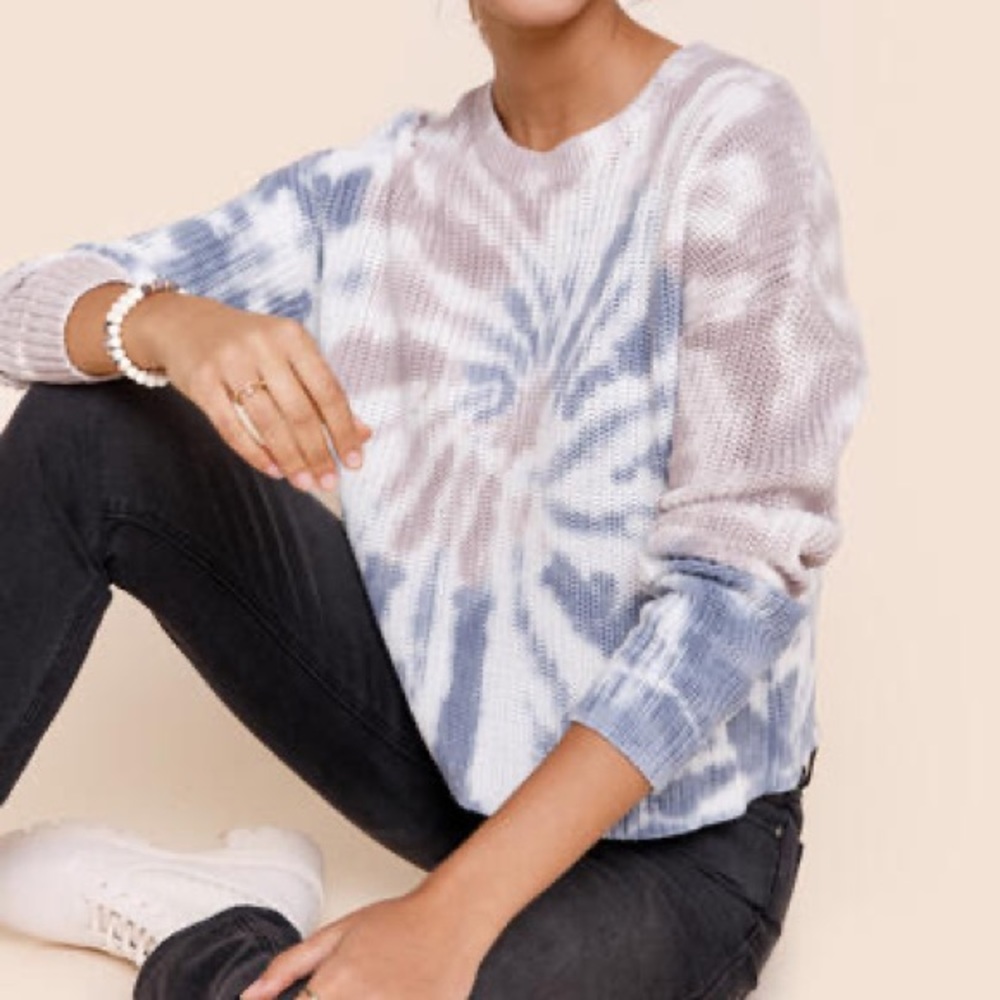 Francesca’s Cropped TieDye Sweater